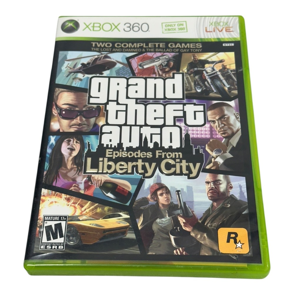 GTA Episodes From Liberty City Xbox 360 CIB w Manual Poster Untested